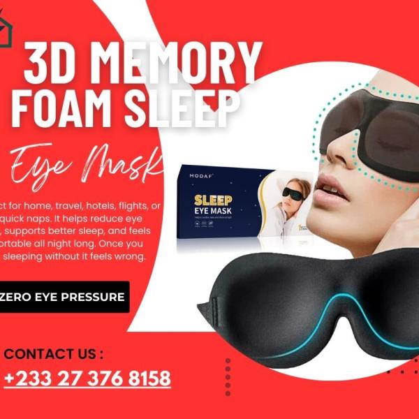 3D Memory Foam Sleep Eye Mask Ghana – Light Blocking Soft Eye Cover
