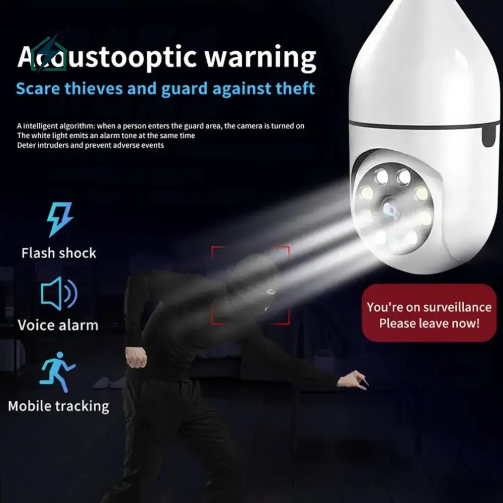 E27 WiFi Bulb Security Camera 360° – Smart Wireless CCTV Light Camera for Ghana Homes Night Vision Technology