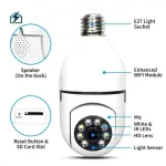 E27 WiFi Bulb Security Camera 360° – Smart Wireless CCTV Light Camera for Ghana Homes