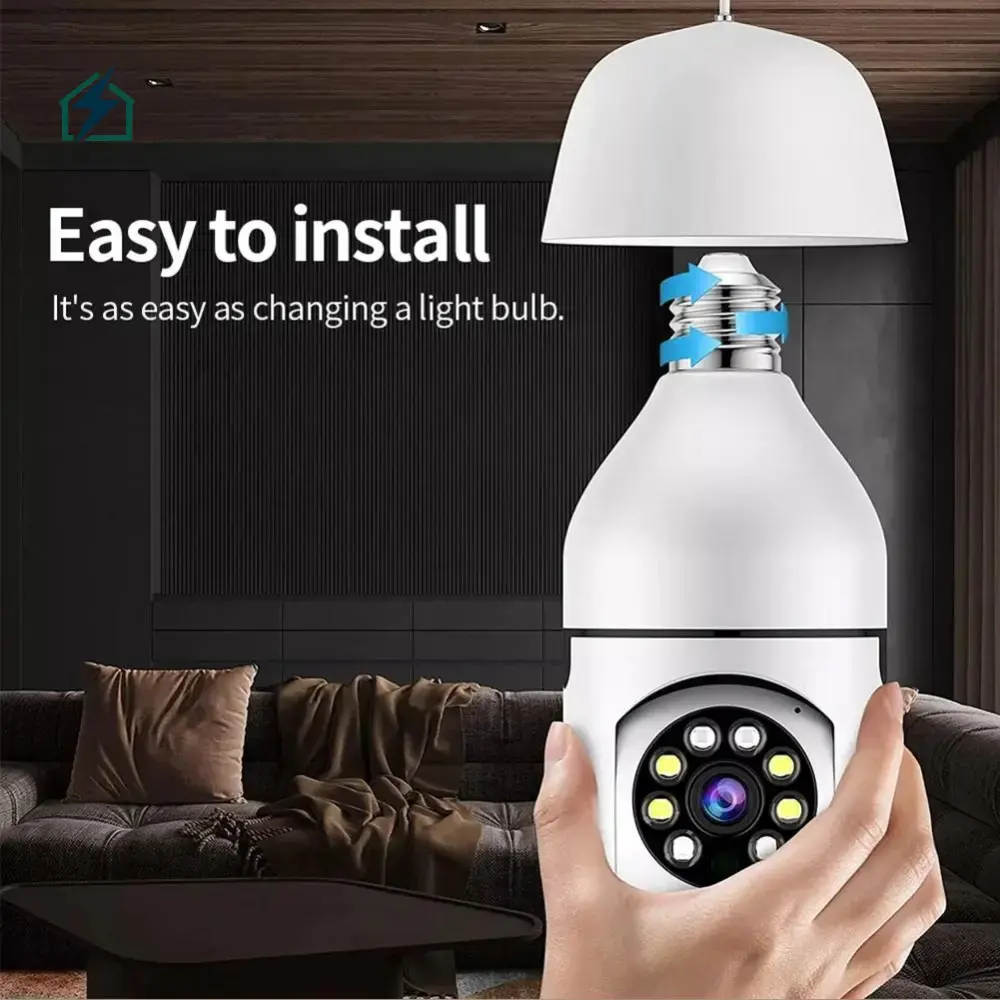 E27 WiFi Bulb Security Camera 360° – Smart Wireless CCTV Light Camera for Ghana Homes WiFi Smartphone Access