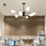 Luxury Modern Glass & Iron Chandelier Pendant Light – Elegant LED Ceiling Light for Living Room, Dining Room & Restaurant