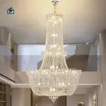 French Basket Empire Crystal Chandelier – Luxury LED Ceiling Light for Homes, Hotels & Event Venues in Ghana