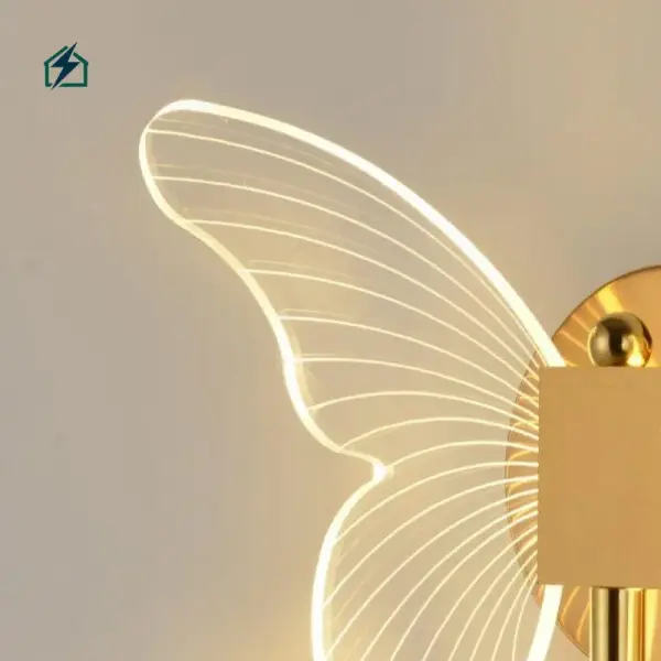 Gold Butterfly LED Wall Light – Modern Decorative Wall Lamp for Bedrooms & Living Rooms in Ghana