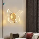 Gold Butterfly LED Wall Light – Modern Decorative Wall Lamp for Bedrooms & Living Rooms in Ghana