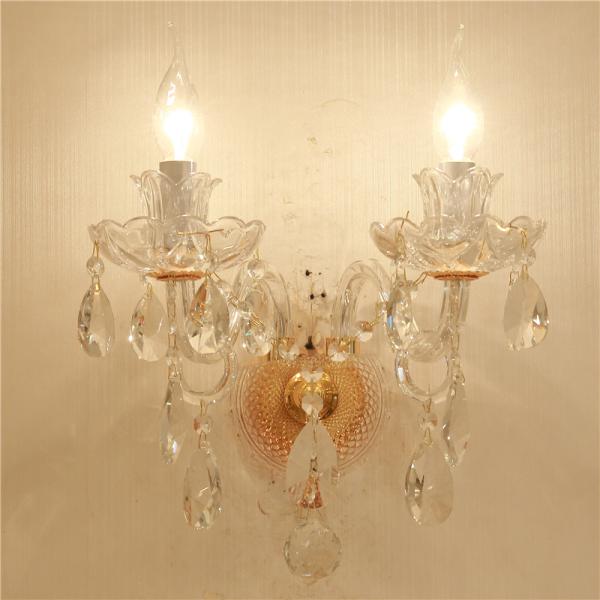 Golden Luster Crystal Wall Lamp (Model 355) – Luxury Wall Light