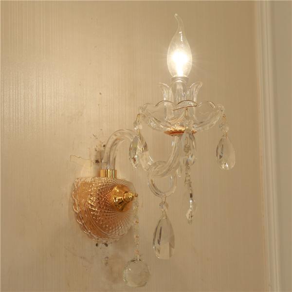 Golden Luster Crystal Wall Lamp (Model 355) – Luxury Wall Light