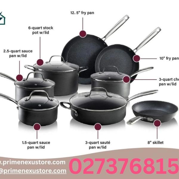 Granite Stone Pro Cookware Set Ghana – Nonstick Pots & Pans Set