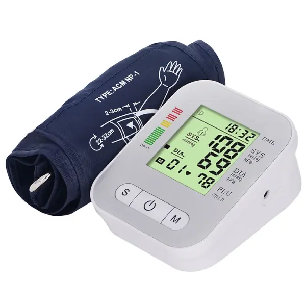 Digital Blood Pressure Monitor – Automatic Upper Arm BP Machine with LCD Display & Memory