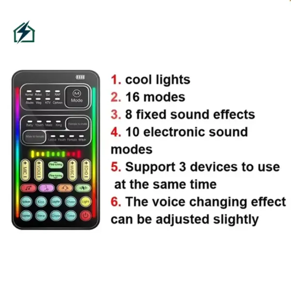 I9 Portable Voice Changer & Audio Mixer Ghana – Live Streaming, Gaming & Podcast Sound Card