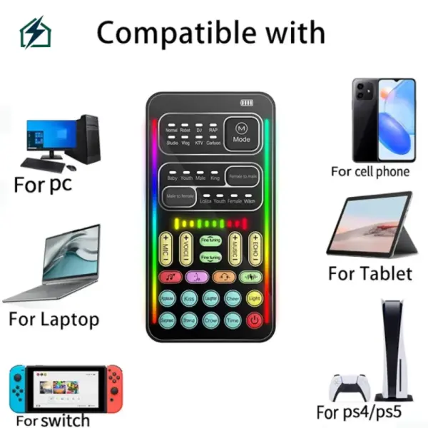 I9 Portable Voice Changer & Audio Mixer Ghana – Live Streaming, Gaming & Podcast Sound Card