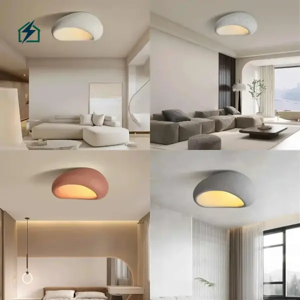 Japanese Style Wabi Sabi Chandelier Lamp Ghana | Modern Luxury LED Pendant Light with Remote Control
