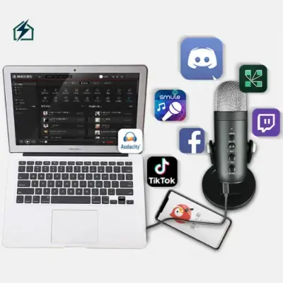 JD-900 USB Condenser Microphone Ghana – Plug & Play Studio Mic for Podcast, Gaming & Recording Plug & Play