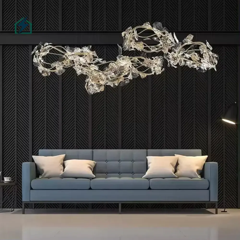 Luxury Flower Shape Crystal Chandelier Ghana _ Modern LED Crystal Ceiling Light by Zeal Lighting Flower-Inspired Crystal Design