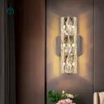Modern Crystal Wall Lamp – Chrome Luxury Wall Light for Homes & Hotels in Ghana
