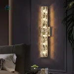 Modern Crystal Wall Lamp – Chrome Luxury Wall Light for Homes & Hotels in Ghana