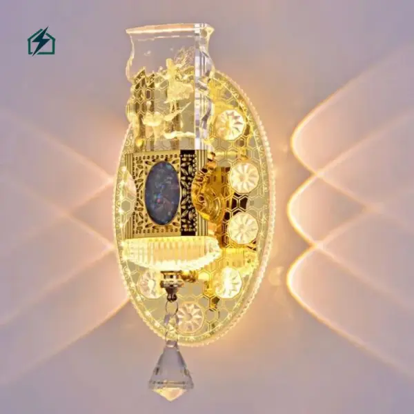 Modern LED Acrylic Wall Light (B5171-1W) Gold Decorative Wall Lamp for Homes & Hotels in Ghana