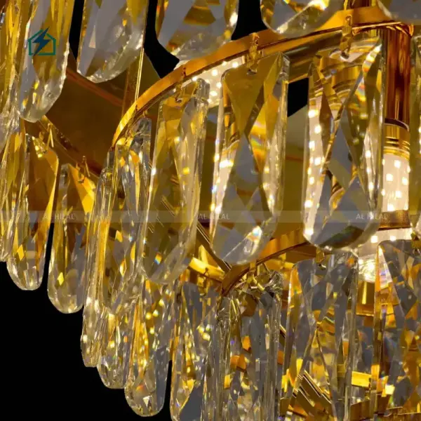 Modern Luxury Crystal Chandelier HL8314 – LED Ceiling Light for Living Rooms & Bedrooms in Ghana