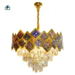 Modern Luxury Crystal Chandelier HL8314 – LED Ceiling Light for Living Rooms & Bedrooms in Ghana