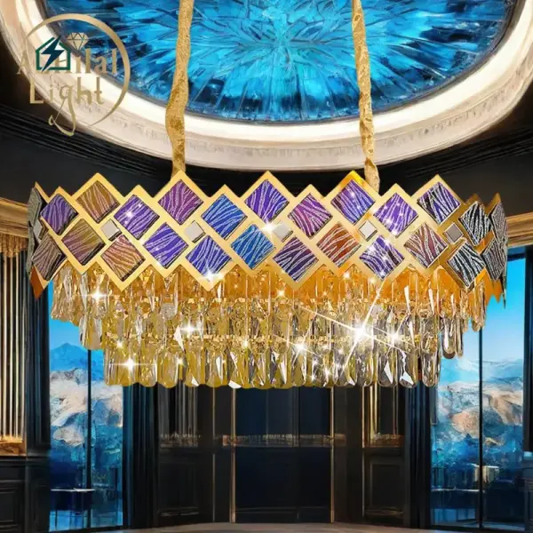 Modern Luxury Crystal Chandelier HL8314 – LED Ceiling Light for Living Rooms & Bedrooms in Ghana