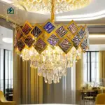 Modern Luxury Crystal Chandelier HL8314 – LED Ceiling Light for Living Rooms & Bedrooms in Ghana