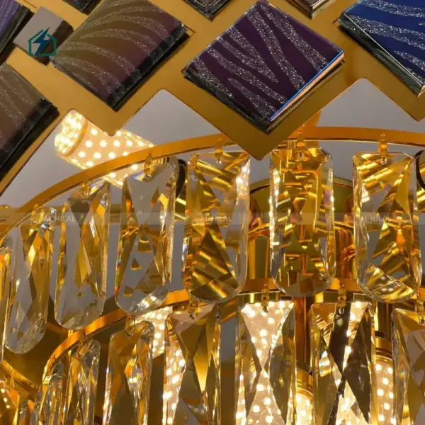 Modern Luxury Crystal Chandelier HL8314 – LED Ceiling Light for Living Rooms & Bedrooms in Ghana