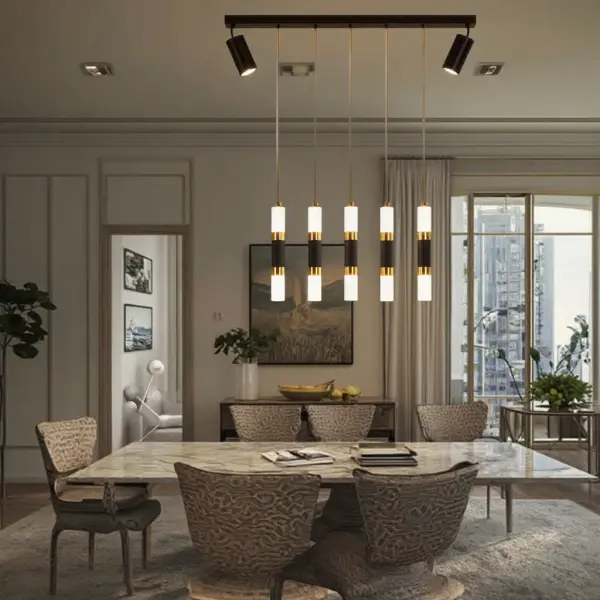 Modern Luxury LED Chandelier Pendant Light – Adjustable Hanging Ceiling Lamp for Living Room, Dining Room & Hotel Ghana