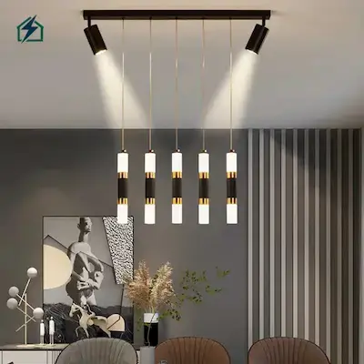 Modern Luxury Interior Chandelier – Model No. 1 Stainless Steel + Crystal Ghana Adjustable Hanging Height