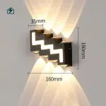 Modern SMD LED Up Down Outdoor Wall Light 12W Waterproof Aluminium Wall Lamp Ghana