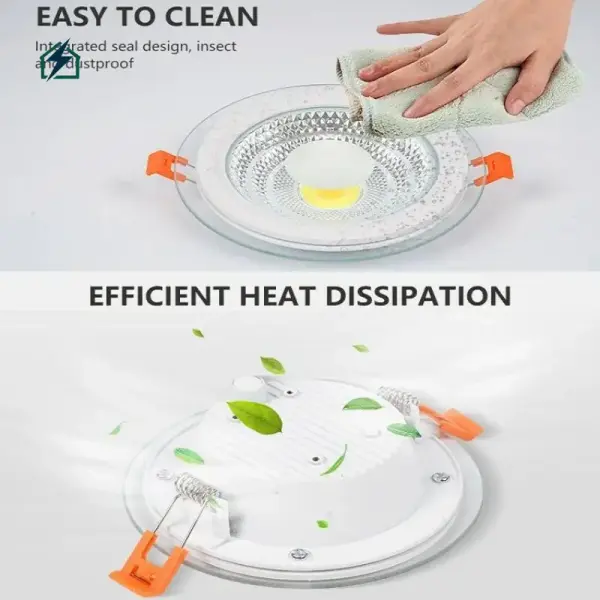 New Arrival Modern COB LED Glass Panel Downlight for Homes & Offices in Ghana