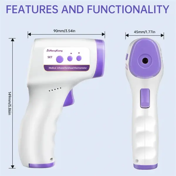 Non-Contact Infrared Thermometer – Touch-Control Digital Temperature Checker for Home & Office in Ghana
