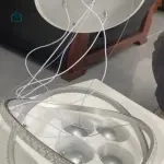 Nordic LED Ring Chandelier HQ9209 – Modern Crystal Ceiling Light for Homes & Hotels in Ghana