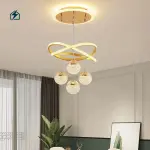 Nordic LED Ring Chandelier HQ9209 – Modern Crystal Ceiling Light for Homes & Hotels in Ghana