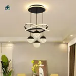 Nordic LED Ring Chandelier HQ9209 – Modern Crystal Ceiling Light for Homes & Hotels in Ghana