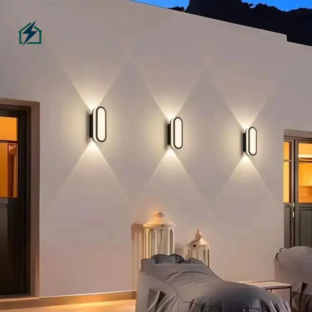 NOYO A1003 Modern LED Waterproof Wall Light – Up & Down Outdoor Wall Lamp for Ghana Homes Tempered Glass Construction