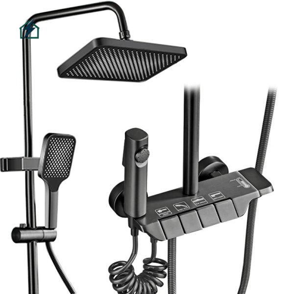 Piano Shower Set 4 Functions Rainfall Shower