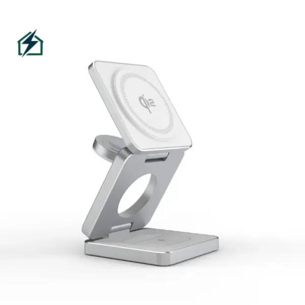 Qi2 3-in-1 Foldable Wireless Charger Ghana – Fast Magnetic Charging Station for Phone, Watch & Earbuds