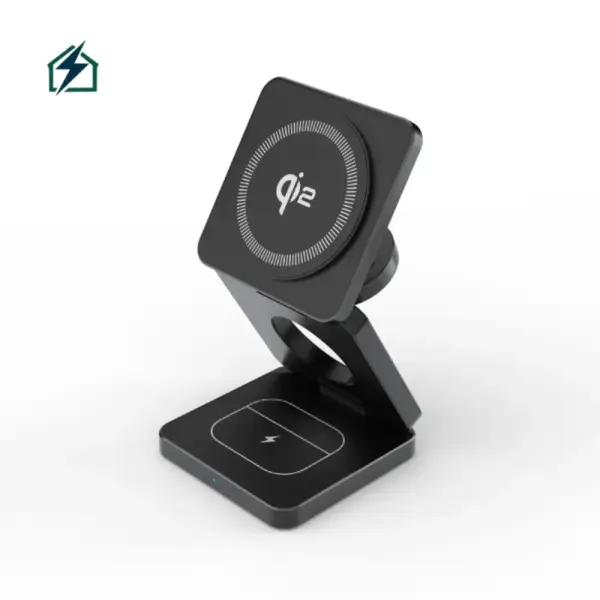 Qi2 3-in-1 Foldable Wireless Charger Ghana – Fast Magnetic Charging Station for Phone, Watch & Earbuds