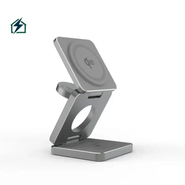 Qi2 3-in-1 Foldable Wireless Charger Ghana – Fast Magnetic Charging Station for Phone, Watch & Earbuds