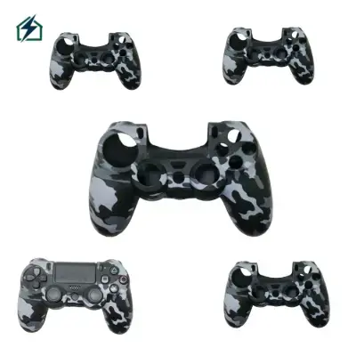 Silicone Back Case Camo Matte Housing Shell for PS4 & PS4 Pro Controller Ghana Lightweight Design