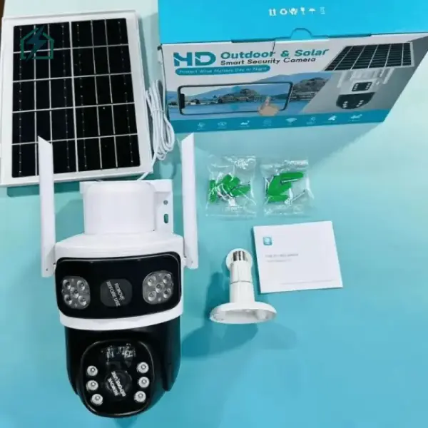 Solar 4G PTZ Security Camera – Wireless Outdoor 360° CCTV Camera with SIM Support for Homes & Farms in Ghana