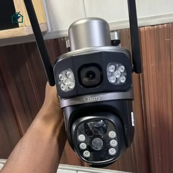 Solar 4G PTZ Security Camera – Wireless Outdoor 360° CCTV Camera with SIM Support for Homes & Farms in Ghana