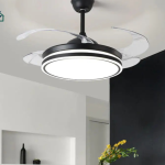 Kasotile 42-Inch Smart Retractable Ceiling Fan with LED Light