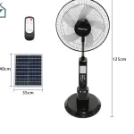SUIMING Portable Solar Fan Light Kit – 16-Inch Rechargeable Fan, LED Lantern & 6000mAh Power Bank Ghana
