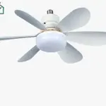 SUIMING Smart Remote E27 Screw Fan Light – 2-in-1 Ceiling Fan & Dimmable LED Light Ghana