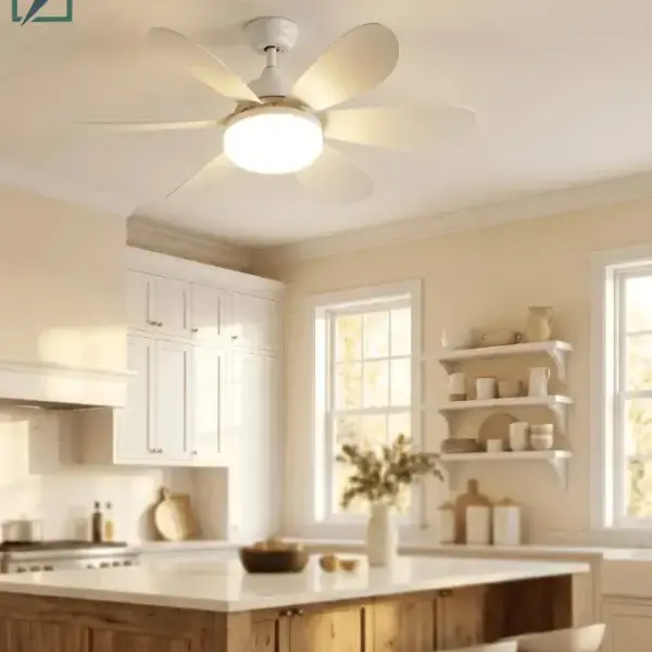 SUIMING Smart Remote E27 Screw Fan Light – 2-in-1 Ceiling Fan & Dimmable LED Light Ghana