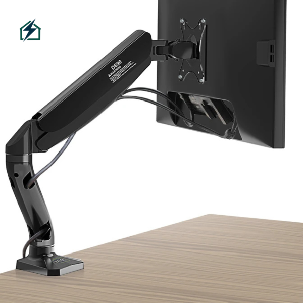 Gas Spring Monitor Arm Desk Mount 17–32 Inch – Adjustable Aluminum Monitor Stand