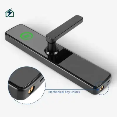 Swipe Card Hotel Door Lock – Carbon Steel Hotel Security Lock Ghana Mechanical Key Backup