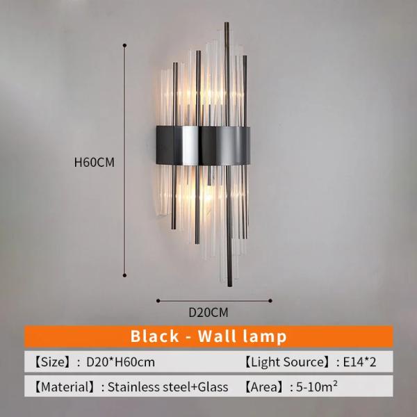 Modern Crystal Wall Lamp with Fabric Shade – Dimmable Luxury Wall Light